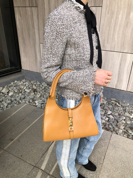 GUCCI Jackie Shoulder bag Brown Vintage yccthx