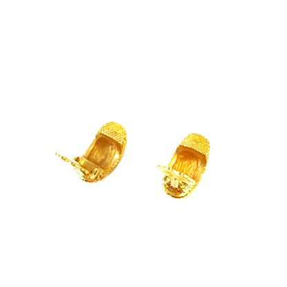 Christian Dior 寶石耳環 金色 復古 舊款 btydsy
