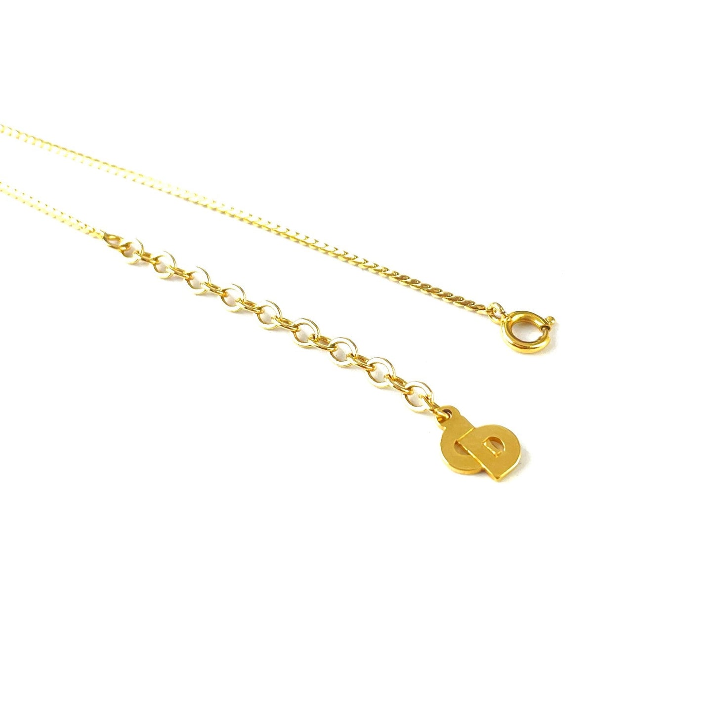 Christian Dior Logo Necklace Gold Vintage Old aswewc