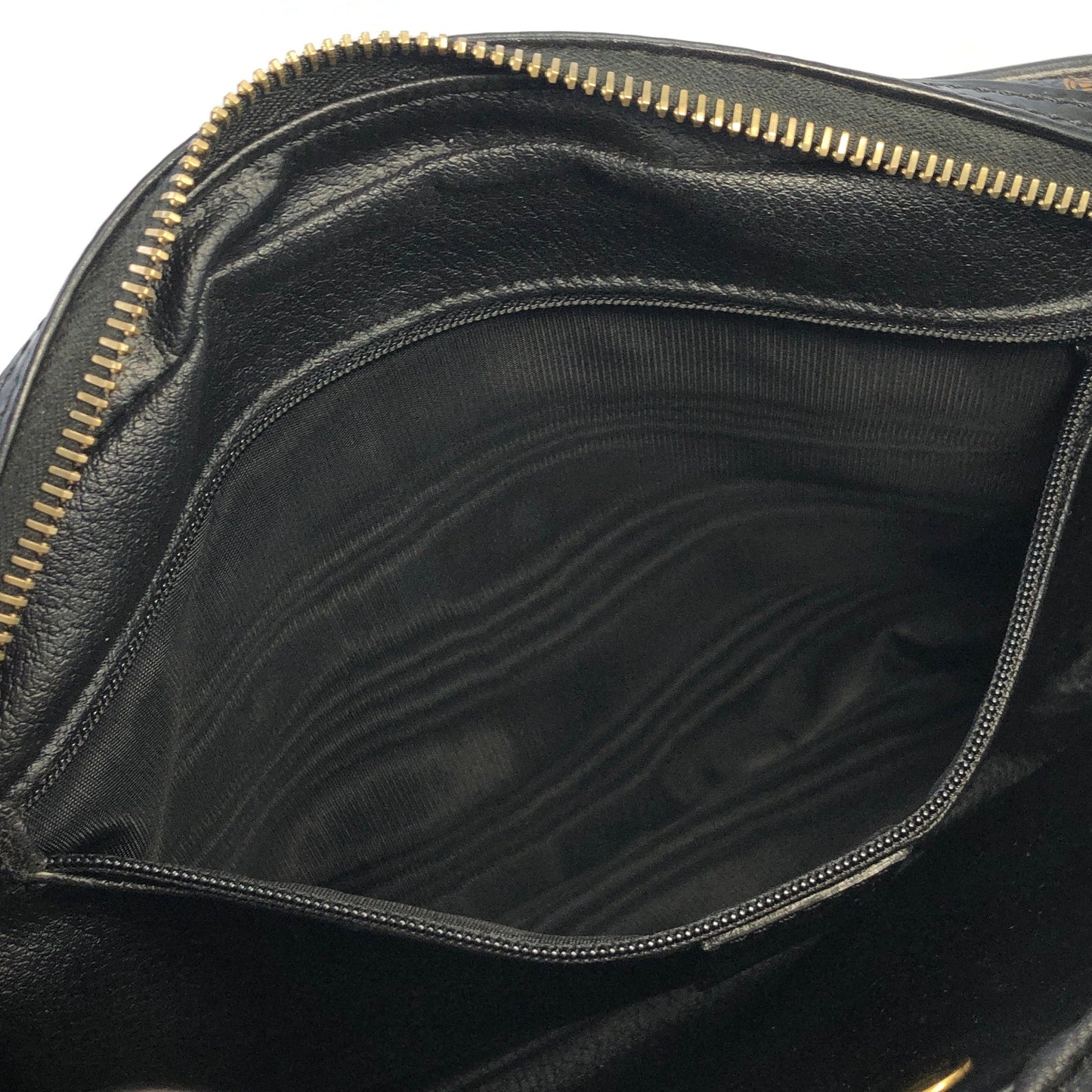 CELINE Macadam Clutch bag Leather Black Old Celine Vintage apazxx
