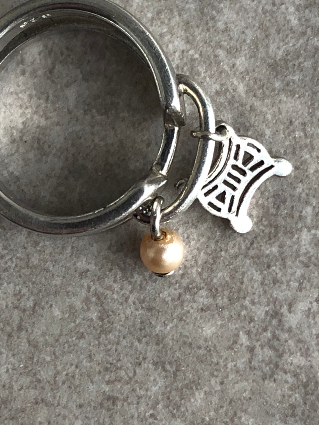 CELINE Blason Ring Silver SILVER925 Vintage jnpxi7