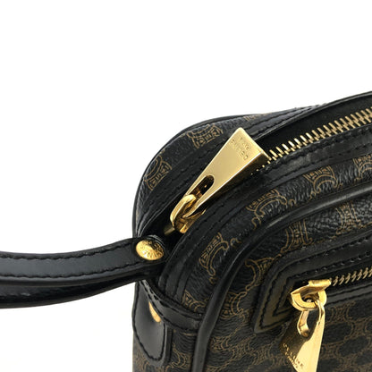 CELINE Macadam Clutch bag Leather Black Old Celine Vintage apazxx