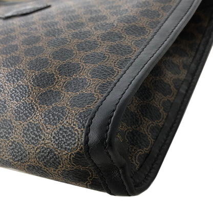 CELINE Macadam Blason Embossed  Clutch bag Leather Black Old Celine Vintage tyhzg7