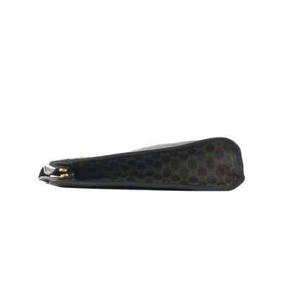 CELINE Macadam Blason Embossed  Clutch bag Leather Black Old Celine Vintage tyhzg7
