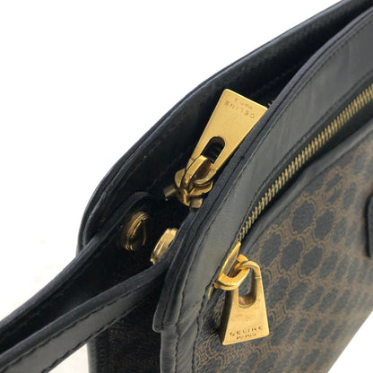 CELINE Macadam Blason Embossed  Clutch bag Leather Black Old Celine Vintage tyhzg7