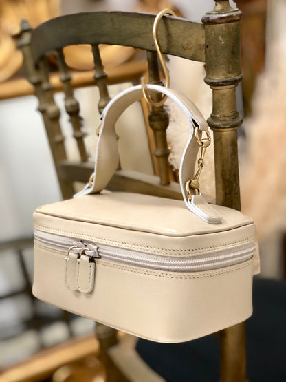 GUCCI Horse bit Mini Handbag Vanitybag Pouch Beige Vintage Old Gucci jsn62y