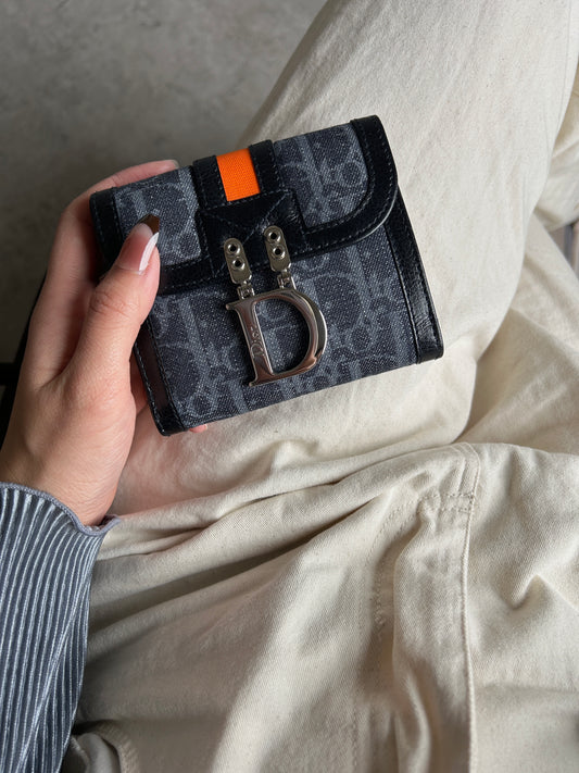 Christian Dior Trotter Folded Wallet Indigo Vintage mpv8rz