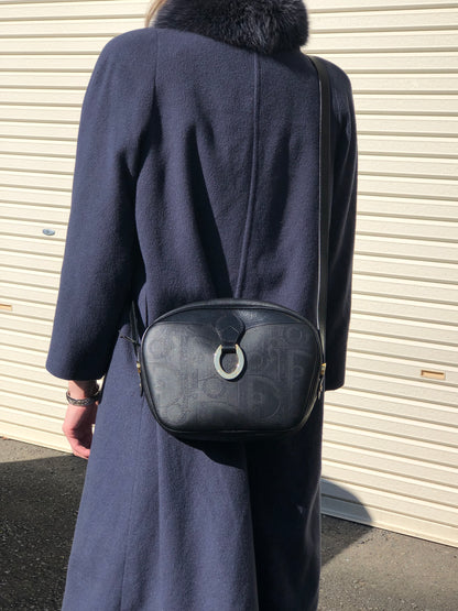 Christian Dior Trotter Round Shoulder bag Black Vintage texmwr