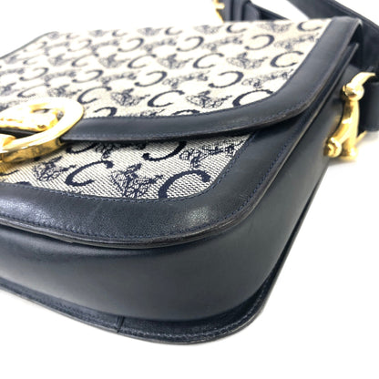 CELINE C Macadam 馬車提花肩背包 海軍藍 復古 舊款 CELINE mc478m