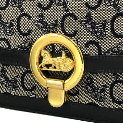CELINE C Macadam 馬車提花肩背包 海軍藍 復古 舊款 CELINE mc478m