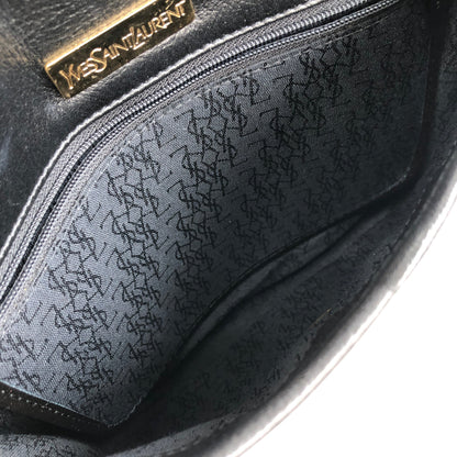 Yves Saint Laurent YSL Triangle logo Shoulder bag Black Vintage Old kirbab