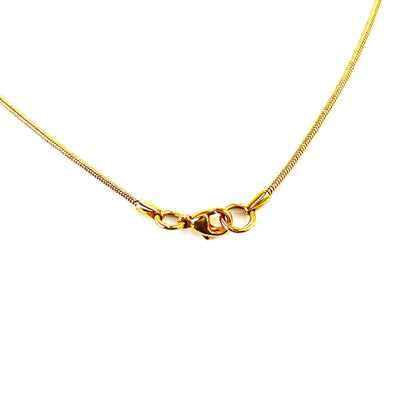 CELINE Logo Square Necklace Gold Accessory Vintage Old Celine hharfs