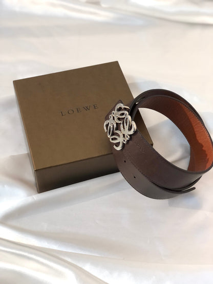 LOEWE Anagram Belt Brown Vintage Old 58xbt4