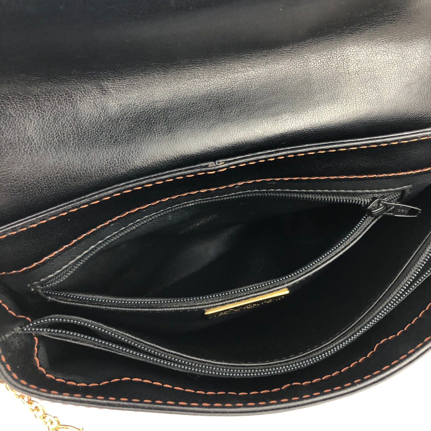Yves Saint Laurent Y Cut out Shoulder bag Black YSL Vintage Old z4j3p7