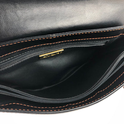 Yves Saint Laurent Y Cut out Shoulder bag Black YSL Vintage Old z4j3p7