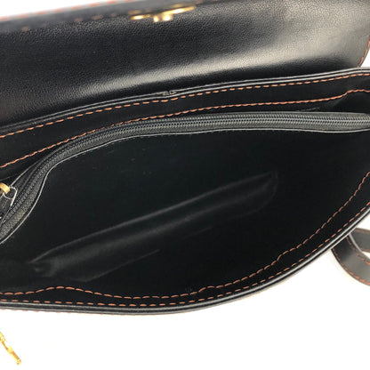 Yves Saint Laurent Y Cut out Shoulder bag Black YSL Vintage Old z4j3p7