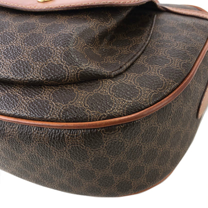 CELINE Macadam Blason Front Pocket Shoulder bag Brown Vintage Old CELINE 35ip77