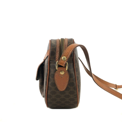 CELINE Macadam Blason Front Pocket Shoulder bag Brown Vintage Old CELINE 35ip77