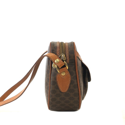 CELINE Macadam Blason Front Pocket Shoulder bag Brown Vintage Old CELINE 35ip77