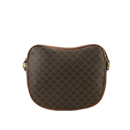 CELINE Macadam Blason Front Pocket Shoulder bag Brown Vintage Old CELINE 35ip77
