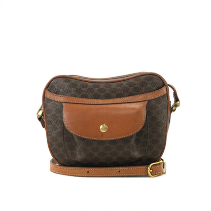 CELINE Macadam Blason Front Pocket Shoulder bag Brown Vintage Old CELINE 35ip77