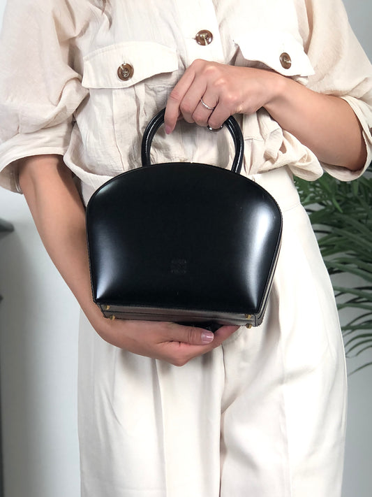 LOEWE Anagram Top Handle Handbag Vanity bag Black Vintage nxkdzt
