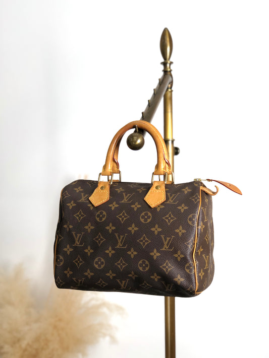 LOUIS VUITTON Monogram Small Boston bag Handbag Brown Vintage ffjgk5
