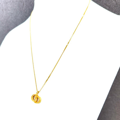 Christian Dior CD 標誌項鍊金色復古舊款 g5sxjp