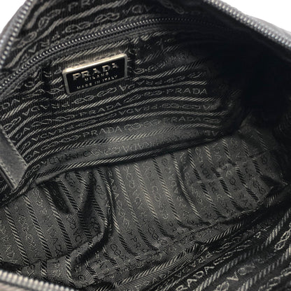 PRADA Triangle Logo Nylon Shoulder bag Handbag Black Vintage jhsxgd
