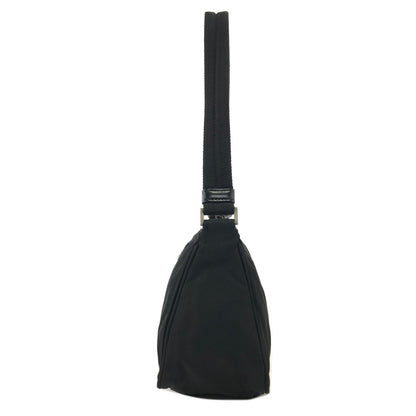 PRADA Triangle Logo Nylon Shoulder bag Handbag Black Vintage jhsxgd