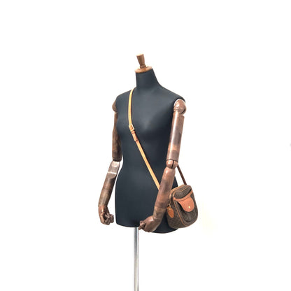 CELINE Macadam Blason Front Pocket Shoulder bag Brown Vintage Old CELINE 35ip77
