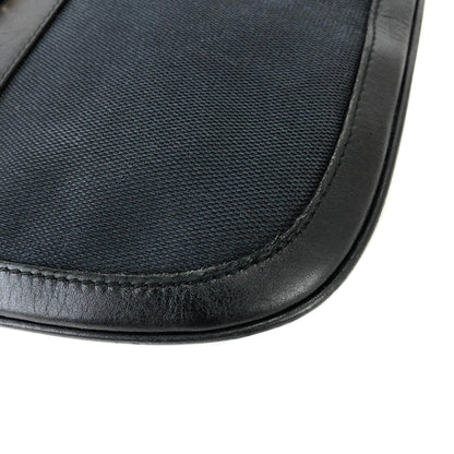 GUCCI Horsebit Canvas Shoulder bag Hobo bag Black Vintage Old ze7kbk