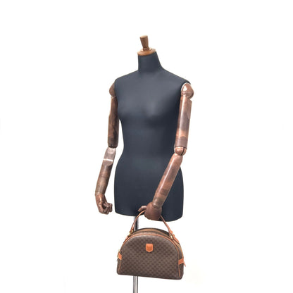 CELINE Blason Macadam Handbag Brown Vintage Old CELINE cxp2zg