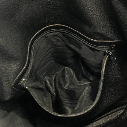 CELINE Macadam Blason Side Zipper Drawstring Shoulder bag Black Vintage Old Celine yabpd6