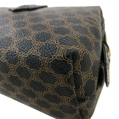 CELINE Macadam Blason Logo Pouch Black Vintage Old CELINE c3u24g