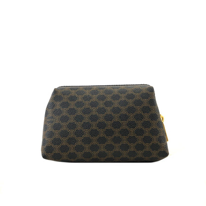 CELINE Macadam Blason Logo Pouch Black Vintage Old CELINE c3u24g