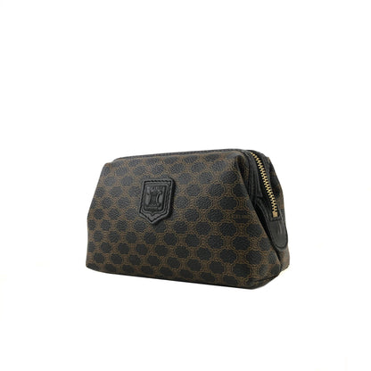 CELINE Macadam Blason Logo Pouch Black Vintage Old CELINE c3u24g