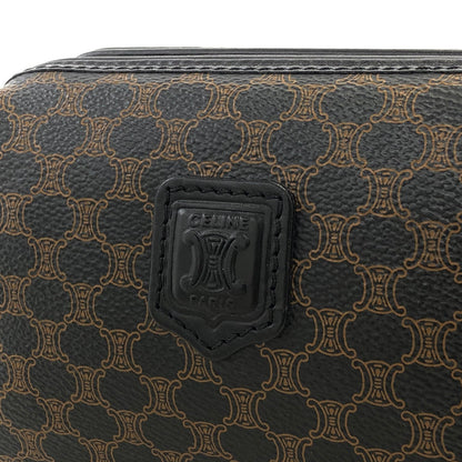CELINE Macadam Blason Logo Pouch Black Vintage Old CELINE c3u24g