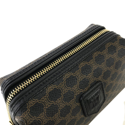 CELINE Macadam Blason Logo Pouch Black Vintage Old CELINE c3u24g