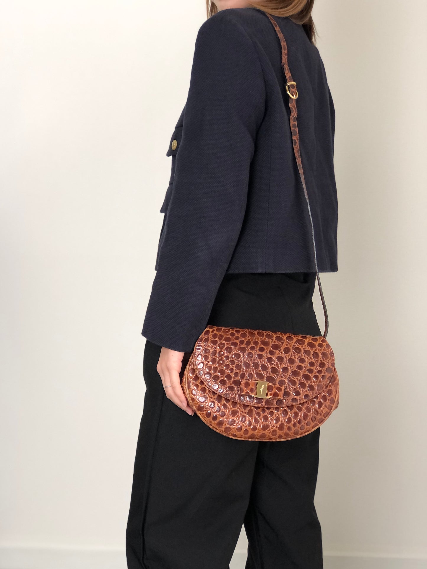 Salvatore Ferragamo Shoulder bag Brown Vintage 3nujzn