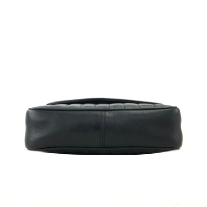 CELINE Blason Emblem Chain Quilted Square Stitch Shoulder Bag Black Old Celine Vintage 82wnp5
