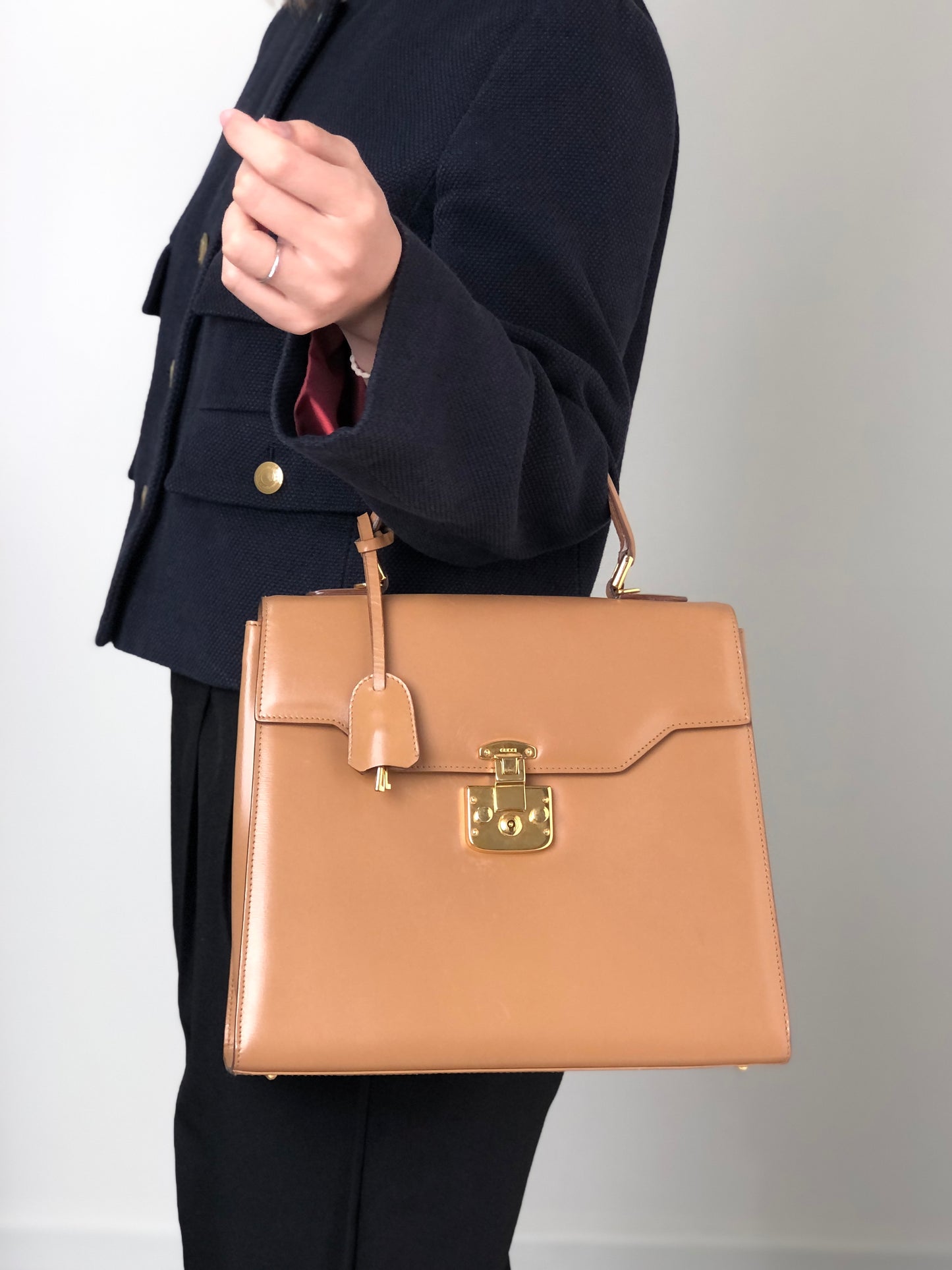 GUCCI Handbag Brown 000/256/0192 Vintage zc4z5e