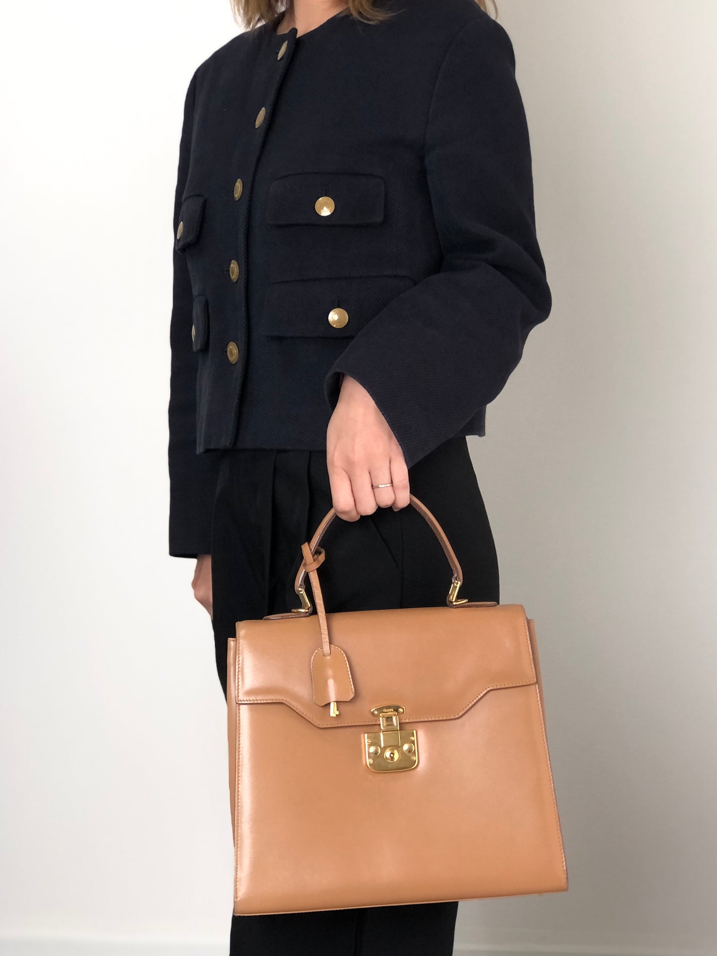 GUCCI Handbag Brown 000/256/0192 Vintage zc4z5e