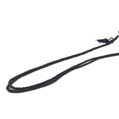 PRADA Triangle Logo Suede Tassel Oval Shoulder bag Black Vintage weg6mv