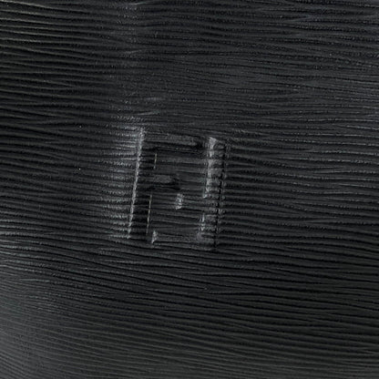 FENDI Logo Drawstring Crossbody Shoulder bag  Black Vintage Old dr2rii
