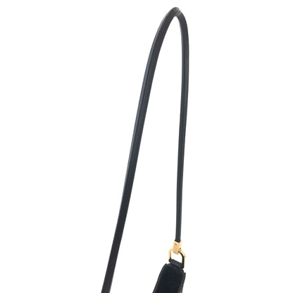 GUCCI G Logo Leather Hobo Shoulder bag Black Vintage Old Gucci ne38mw