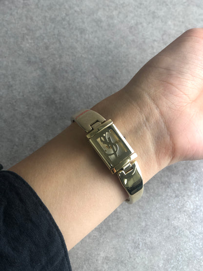 Yves Saint Laurent YSL Logo Watch Gold 40th Anniversary Vintage bn7auu