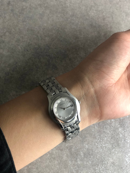 GUCCI Quartz Watch Silver 5500L Vintage ug2nyp