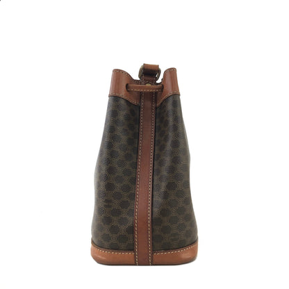 CELINE Macadam Drawstring Bucket Shoulder bag Brown Vintage Old CELINE dymvtd