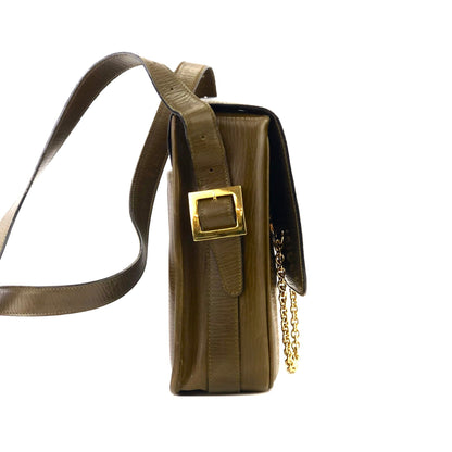 CELINE Mantel Chain Gancini 斜背包 棕色 復古 舊款 Celine b4rzuk